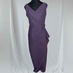 Alex Evenings sturdy stretchy figure hugging draped to the side formal evening